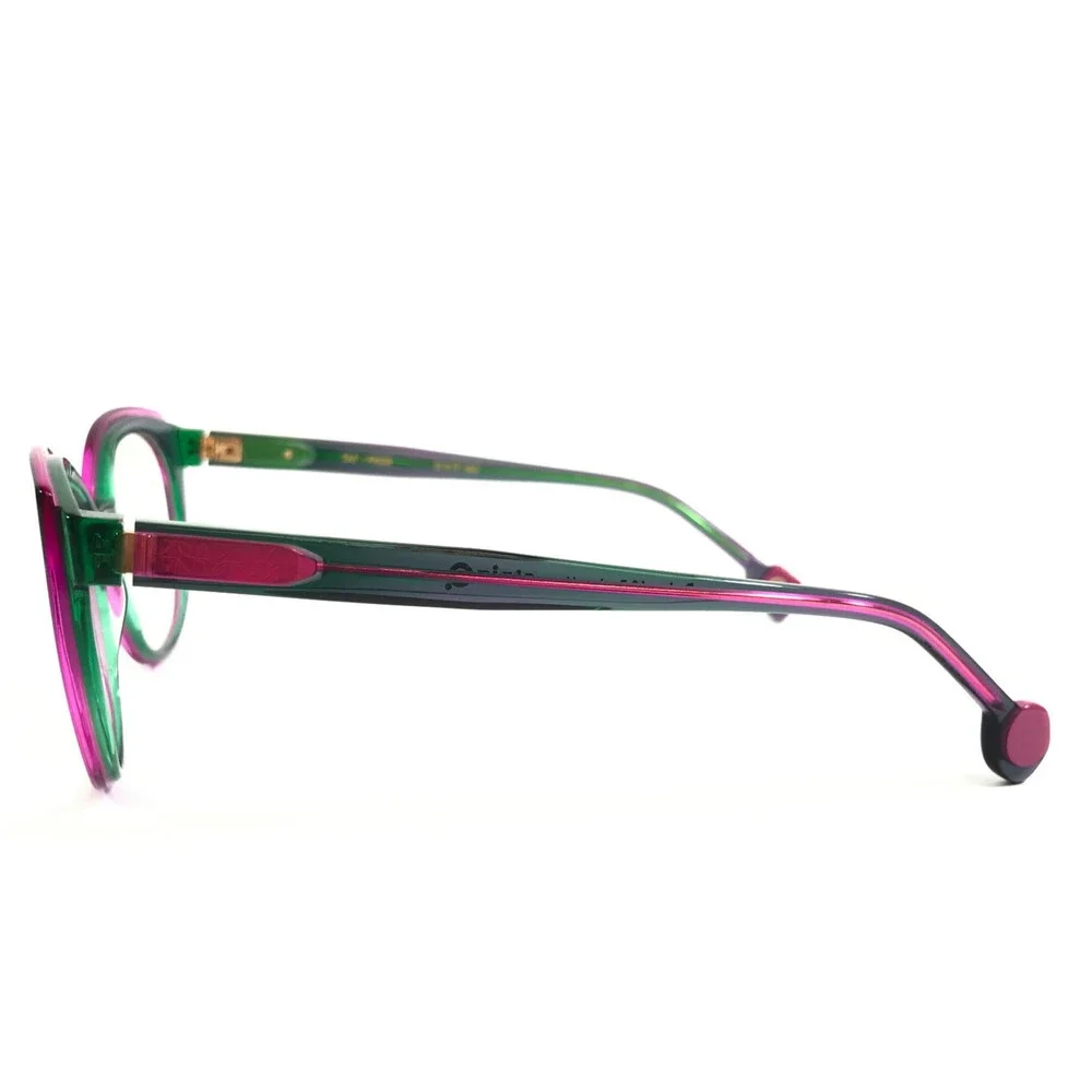 Etnia Barcelona Eyeglasses Frames TAT PKGR Pink Blue Green Cat Eye 51-17-140